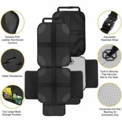 TINOR Protection Siege Voiture, Protecteur De Siège Voiture Avec Poches Organisateur, Couvre Siege Auto Confort Pour Enfants, Housse Siege Voiture Protection Voiture Chien (Noir 1pcs) 9 TINOR Protection Siege Voiture, Protecteur De Siège Voiture Avec Poches Organisateur, Couvre Siege Auto Confort Pour Enfants, Housse Siege Voiture Protection Voiture Chien (Noir 1pcs) -Cage, caisse et transport pour chien Soldes 57644125 5