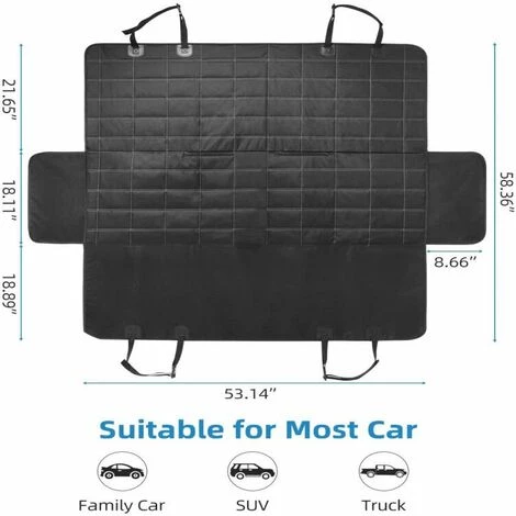 Housse Voiture Chien, Housse De Siège Pour Chien, Protection De Siège Chien, Taille Universelle, 147cm*137cm, Installation/Nettoyage Facile Accessoires De Voiture Pour Chien LITZEE 5 Housse Voiture Chien, Housse De Siège Pour Chien, Protection De Siège Chien, Taille Universelle, 147cm*137cm, Installation/Nettoyage Facile Accessoires De Voiture Pour Chien LITZEE – Image 5
