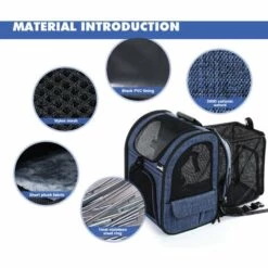 Pecute Sac à Dos Chat Chien Extensible 90%, Sac Transport Pour Chat Petit Chien Respirant, Sac A Dos De Transport Chat Avec Matelas En Peluche Amovible, Pour Voyage En Train/Voiture/Restaurant/Avion, Bleu 7 Pecute Sac à Dos Chat Chien Extensible 90%, Sac Transport Pour Chat Petit Chien Respirant, Sac A Dos De Transport Chat Avec Matelas En Peluche Amovible, Pour Voyage En Train/Voiture/Restaurant/Avion, Bleu -Cage, caisse et transport pour chien Soldes 58114990 3