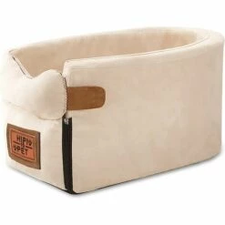 AIDUCHO Sièges Sécurité Auto Pour Chiens & Chat Poids Inférieur à 6 Kg Sac Transport Chien Respirant Portable Mou Amovible Lavable Panier Chien Voiture Lit De Chien-Blanc