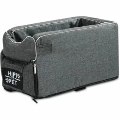 AIDUCHO Sièges Sécurité Auto Pour Chiens & Chat Poids Inférieur à 6 Kg Sac Transport Chien Respirant Portable Mou Amovible Lavable Panier Chien Voiture Lit De Chien-Gris
