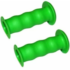 CYCLINGCOLORS Poignée Vélo Enfant 85mm Diamètre 19mm Draisienne Trottinette Tricycle Sécurité Fermée Paire, Vert