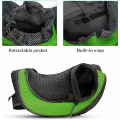 DENUOTOP Sac De Transport Pour Chat/Chien Sac Bandoulière Pour Chien Et Chat Chien Chiot Chat épaule Pour Animaux De Compagnie Sling Sac Transporteur M Vert -Cage, caisse et transport pour chien Soldes 58280860 3