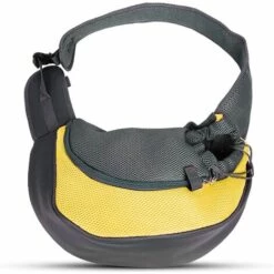 DENUOTOP Sac De Transport Pour Chat/Chien Sac Bandoulière Pour Chien Et Chat Chien Chiot Chat épaule Pour Animaux De Compagnie Sling Sac Transporteur M Jaune