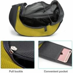 DENUOTOP Sac De Transport Pour Chat/Chien Sac Bandoulière Pour Chien Et Chat Chien Chiot Chat épaule Pour Animaux De Compagnie Sling Sac Transporteur M Jaune -Cage, caisse et transport pour chien Soldes 58280899 3