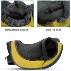 DENUOTOP Sac De Transport Pour Chat/Chien Sac Bandoulière Pour Chien Et Chat Chien Chiot Chat épaule Pour Animaux De Compagnie Sling Sac Transporteur M Jaune -Cage, caisse et transport pour chien Soldes 58280899 4