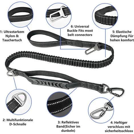 LONGZIMING Ceinture De Sécurité Pour Chien Et Chat - Harnais De Sécurité Réglable Pour Toutes Les Races De Chiens Et Les Types De Voitures 2 LONGZIMING Ceinture De Sécurité Pour Chien Et Chat - Harnais De Sécurité Réglable Pour Toutes Les Races De Chiens Et Les Types De Voitures – Image 2