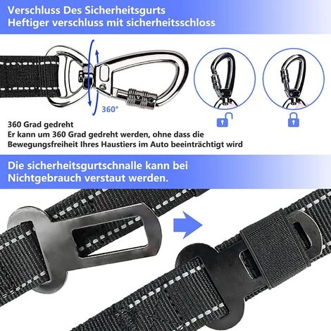 LONGZIMING Ceinture De Sécurité Pour Chien Et Chat - Harnais De Sécurité Réglable Pour Toutes Les Races De Chiens Et Les Types De Voitures 3 LONGZIMING Ceinture De Sécurité Pour Chien Et Chat - Harnais De Sécurité Réglable Pour Toutes Les Races De Chiens Et Les Types De Voitures – Image 3