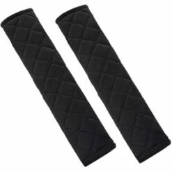 LONGZIMING Coussin Ceinture De Sécurité,2 Pack Peluche Ceinture De Sécurité Voiture Protection Epaule Pour Adultes Et Enfants Pour Voiture Ceinture De Sécurité Sac à Dos à Bandoulière Noir