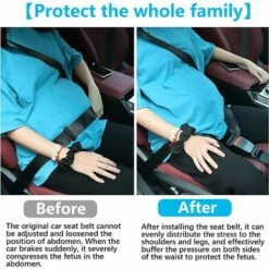 LONGZIMING Ceinture Securite Femme Enceinte Ceinture De Sécurité Pour Femme Enceinte, Protège L'estomac Et Le Bébé, Ceinture De Sécurité De Grossesse, Ceinture De Protection Pour La Chirurgie Abdominale -Cage, caisse et transport pour chien Soldes 58324999 5