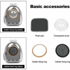 TINOR Sac à Dos Pour Chat, Sac à Dos Pour Chat En Plein Air, Sac à Dos Transparent Pour Chien, Sac à Dos Pour Animaux De Compagnie à Capsule Spatiale Ventilée(Le Noir, Couverture Transparente) -Cage, caisse et transport pour chien Soldes 58345625 3