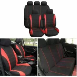 ALMI Housse De Siège Auto Universelle Pour Intérieur De Voiture Rouge -Cage, caisse et transport pour chien Soldes 58366984 3