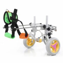 Thsinde Fauteuil Roulant Pour Animaux De Compagnie Pour Chien Handicapé Vieux Chien Chat Marche Assistée Voiture Réglable Léger Pattes Arrière Réhabilitation Chien Fauteuil Roulant-gris