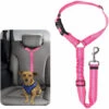 THSINDE Ceinture De Sécurité Pour Chien 2 En 1 Appuie-tête Pour Chien Ceinture De Sécurité Pour Animal De Compagnie Boucle De Retenue De Ceinture De Sécurité Pour Grand Moyen Petit Chien Rose