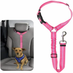 THSINDE Ceinture De Sécurité Pour Chien 2 En 1 Appuie-tête Pour Chien Ceinture De Sécurité Pour Animal De Compagnie Boucle De Retenue De Ceinture De Sécurité Pour Grand Moyen Petit Chien Rose