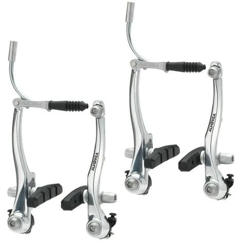 CYCLINGCOLORS Etrier De Frein V-Brake Avant Et Arrière Aluminium Vélo Vtt Vtc Ville Freinage Cycle Set Complet 1 CYCLINGCOLORS Etrier De Frein V-Brake Avant Et Arrière Aluminium Vélo Vtt Vtc Ville Freinage Cycle Set Complet