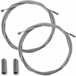 CYCLINGCOLORS 2x Câble De Dérailleur Vélo Compatible Avec Shimano Sram Avant Arrière Route Vtt Ville Course 2.1m Embouts