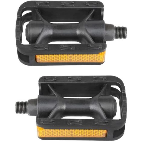 CYCLINGCOLORS Pédales Vélo Enfant 1/2" Plastique Noir Avec Catadioptre Réflecteur Cycle Tricycle Junior Ville Route Vtt (Paire) 1 CYCLINGCOLORS Pédales Vélo Enfant 1/2" Plastique Noir Avec Catadioptre Réflecteur Cycle Tricycle Junior Ville Route Vtt (Paire)