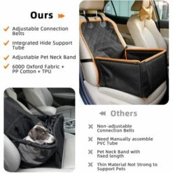 HKLFFJA Siège Auto Chien Pour Voiture, Sac De Transport Chien Pliable Avec Ceinture De Sécurité, Housse De Siege Rehausseur Voiture En Tissu Oxford, Imperméable Et Anti-Rayures, Pour Voiture, Automobile, SUV 8 HKLFFJA Siège Auto Chien Pour Voiture, Sac De Transport Chien Pliable Avec Ceinture De Sécurité, Housse De Siege Rehausseur Voiture En Tissu Oxford, Imperméable Et Anti-Rayures, Pour Voiture, Automobile, SUV -Cage, caisse et transport pour chien Soldes 58621740 4