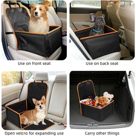 HKLFFJA Siège Auto Chien Pour Voiture, Sac De Transport Chien Pliable Avec Ceinture De Sécurité, Housse De Siege Rehausseur Voiture En Tissu Oxford, Imperméable Et Anti-Rayures, Pour Voiture, Automobile, SUV 5 HKLFFJA Siège Auto Chien Pour Voiture, Sac De Transport Chien Pliable Avec Ceinture De Sécurité, Housse De Siege Rehausseur Voiture En Tissu Oxford, Imperméable Et Anti-Rayures, Pour Voiture, Automobile, SUV – Image 5