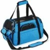 GALOZZOIT Sac Transport Chat Petit Chien Lapin, Panier Cabine Petit Animal, Sac Porté Main Bandoulière Voyage Train Voiture Avion Homologué(L Bleu)