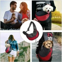 LUCKY-88 Pet Portable Poitrine Respirant Sortant Une épaule Diagonale Sac-Rouge (Large) 8 LUCKY-88 Pet Portable Poitrine Respirant Sortant Une épaule Diagonale Sac-Rouge (Large) -Cage, caisse et transport pour chien Soldes 58763799 4
