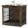 BINGO PAW Cage Pour Chien Intérieur En Bois Cage Chien Chats Lapins Meuble Industriel 63 X 59 X 51cm