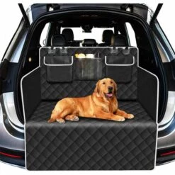 HIASDFLS Protection Coffre Voiture Chien, Anti-Déchirure Et Imperméable Tapis Coffre Chien, Lavable Antidérapante Protection Voiture Chien -Universels Pour Camion Voiture Suv