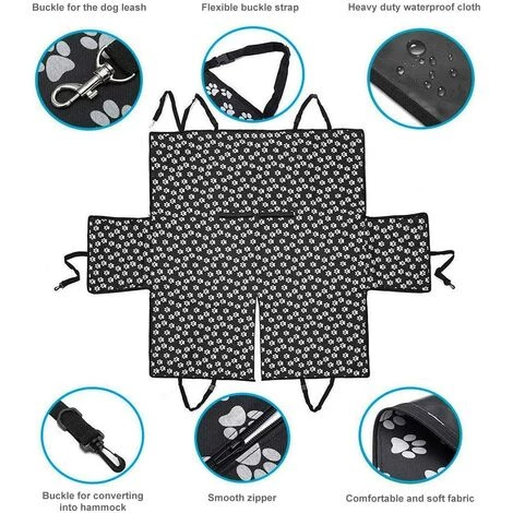 HIASDFLS Housse De Voiture Pour Chien, Couverture Protection De Banquette Arrière Imperméable, Housse Protection De Siège Auto,Housse Banquette Siege Voiture Pour Chien Pour Voiture Et Suv 4 HIASDFLS Housse De Voiture Pour Chien, Couverture Protection De Banquette Arrière Imperméable, Housse Protection De Siège Auto,Housse Banquette Siege Voiture Pour Chien Pour Voiture Et Suv – Image 4