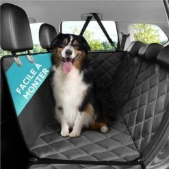 HIASDFLS Housse Protection Voiture Pour Chien - Protege Siege Voiture Chien Impermeable - Couverture Banquette Arrières Voitures, Tapis Voiture Chien