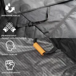 HIASDFLS Housse Protection Voiture Pour Chien - Protege Siege Voiture Chien Impermeable - Couverture Banquette Arrières Voitures, Tapis Voiture Chien -Cage, caisse et transport pour chien Soldes 59008412 4