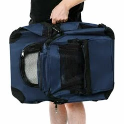 MEDIA WAVE STORE ® 4564 Sac De Transport Pour Animaux PROLABZOO Pliable Avec Fond Amovible Lavable | Taille: S - Couleur: Bleu -Cage, caisse et transport pour chien Soldes 59227784 3