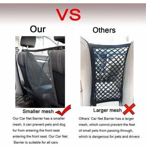 LTS FAFA Barrière En Filet Pour Chien, Séparateur De Chariot Pour Chien, Bloque Les Poils D'animaux Et Maintient En Sécurité, Une Pièce, Noir 5 LTS FAFA Barrière En Filet Pour Chien, Séparateur De Chariot Pour Chien, Bloque Les Poils D'animaux Et Maintient En Sécurité, Une Pièce, Noir – Image 5