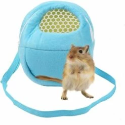 EINEMGELD Sac De Transport Hamster, Sac Transport Lapin Petit Sac De Voyage Portable Respirant Avec Bandoulière Pour Petits Animaux Hérisson écureuil Lapin Sac De Transport Pour Hamster