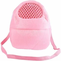 EINEMGELD Sac De Transport Pour Animal Domestique, Hamster, Hamster, Sac De Voyage Respirant Avec Bandoulière Pour Petits Animaux De Compagnie, Hérisson, écureuil, Lapin (Rose) Taille S