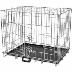 GROSMONDE 76 X 55 X 61 Cm Cage En Métal Pliable Pour Chien Cage Aminaux De Compagnie M