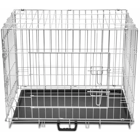 GROSMONDE 76 X 55 X 61 Cm Cage En Métal Pliable Pour Chien Cage Aminaux De Compagnie M 2 GROSMONDE 76 X 55 X 61 Cm Cage En Métal Pliable Pour Chien Cage Aminaux De Compagnie M – Image 2