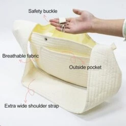 ROSIER Sac Bandoulière Pour Chien Et Chat,Tianher Sac Transport Portable Mains Libres Pour Animaux De Compagnie à Bandoulière Large Et Respirant, Adapté Aux Petits Chiens Et Chats Blanc, 40*26*11cm——VEBTles -Cage, caisse et transport pour chien Soldes 59735655 3