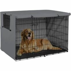 ROSIER Housse De Cage Pour Chien De 61 Cm – Housse De Niche En Polyester Durable Pour Cage De Chien (gris)——VEBTles