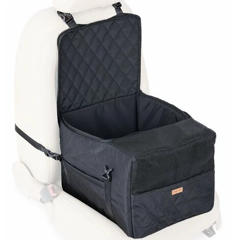 LIFCAUSAL Siège D'appoint Pour Chien Avec Tapis Sangles Réglables Pour Petits Chiens Moyens Chats Transporteur Pour Animaux De Compagnie (Noir) 1 LIFCAUSAL Siège D'appoint Pour Chien Avec Tapis Sangles Réglables Pour Petits Chiens Moyens Chats Transporteur Pour Animaux De Compagnie (Noir)