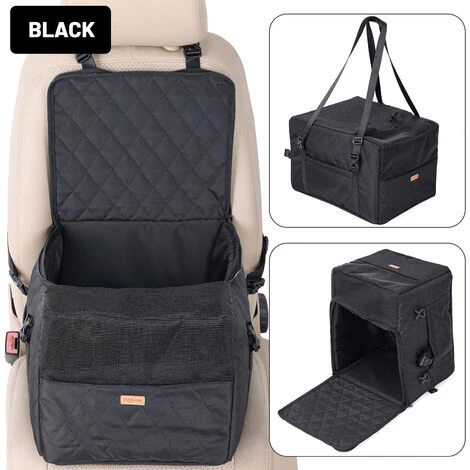 LIFCAUSAL Siège D'appoint Pour Chien Avec Tapis Sangles Réglables Pour Petits Chiens Moyens Chats Transporteur Pour Animaux De Compagnie (Noir) 2 LIFCAUSAL Siège D'appoint Pour Chien Avec Tapis Sangles Réglables Pour Petits Chiens Moyens Chats Transporteur Pour Animaux De Compagnie (Noir) – Image 2