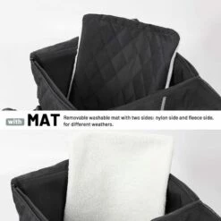 LIFCAUSAL Siège D'appoint Pour Chien Avec Tapis Sangles Réglables Pour Petits Chiens Moyens Chats Transporteur Pour Animaux De Compagnie (Noir) 8 LIFCAUSAL Siège D'appoint Pour Chien Avec Tapis Sangles Réglables Pour Petits Chiens Moyens Chats Transporteur Pour Animaux De Compagnie (Noir) -Cage, caisse et transport pour chien Soldes 59950117 4