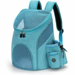 DENUOTOP Sacs à Dos De Transport Sac à Dos De Transport Pour Chien Chats Transporteur Pour Chats Porte Chiens Pour Petits Chiens Avec Coussin Amovible Pour Voyage Randonnée S Bleu