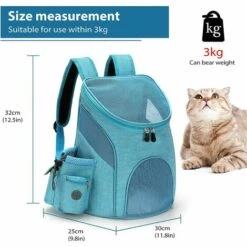 DENUOTOP Sacs à Dos De Transport Sac à Dos De Transport Pour Chien Chats Transporteur Pour Chats Porte Chiens Pour Petits Chiens Avec Coussin Amovible Pour Voyage Randonnée S Bleu -Cage, caisse et transport pour chien Soldes 60004546 5