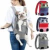 DENUOTOP Sacs à Dos De Transport Sacs à Dos Pour Chiens Chiens De Taille Moyenne Sac De Transport Pour Chien Sac Pour Chien Sac De Transport Réglable Sac à Dos Pour La Randonnée, Les Voyages, Support Jusqu'à 12 Kg(Grise)