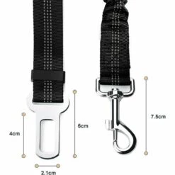 DENUOTOP Harnais Pour Voiture Lot De 2 Voiture Ceinture De Securite Pour Chien, Avec Absorption Des Chocs Et Mousqueton Elastique Reglable Pour Chien Harnais De Securite Superieure Pour Tous Les Chiens Et Chats -Cage, caisse et transport pour chien Soldes 60009489 3