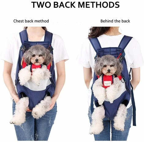 DENUOTOP Sacs à Dos De Transport Sacs à Dos Pour Chiens Chiens De Taille Moyenne Sac De Transport Pour Chien Sac Pour Chien Sac De Transport Réglable Sac à Dos Pour La Randonnée, Support Jusqu'à 12 Kg(Grille Rouge-bleue) 2 DENUOTOP Sacs à Dos De Transport Sacs à Dos Pour Chiens Chiens De Taille Moyenne Sac De Transport Pour Chien Sac Pour Chien Sac De Transport Réglable Sac à Dos Pour La Randonnée, Support Jusqu'à 12 Kg(Grille Rouge-bleue) – Image 2
