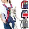 MINKUROW Sacs à Dos Pour Chiens Chiens De Taille Moyenne Sac De Transport Pour Chien Sac Pour Chien Sac De Transport Réglable Sac à Dos Pour La Randonnée, Les Voyages, Le Camping, Support Jusqu'à 12 Kg(Vert)