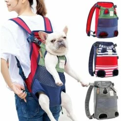MINKUROW Sacs à Dos Pour Chiens Chiens De Taille Moyenne Sac De Transport Pour Chien Sac Pour Chien Sac De Transport Réglable Sac à Dos Pour La Randonnée, Les Voyages, Le Camping, Support Jusqu'à 12 Kg(Vert)