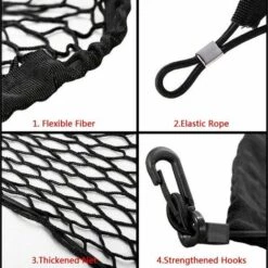 MINKUROW Filet à Bagages De Voiture, Filet De Coffre En Nylon élastique 115x60cm Filet De Protection Filet De Séparation Multifonction Pour Chiens De Stockage De Coffre Pour Animaux De Compagnie 8 MINKUROW Filet à Bagages De Voiture, Filet De Coffre En Nylon élastique 115x60cm Filet De Protection Filet De Séparation Multifonction Pour Chiens De Stockage De Coffre Pour Animaux De Compagnie -Cage, caisse et transport pour chien Soldes 60014903 4